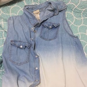 Washed out jean shirt